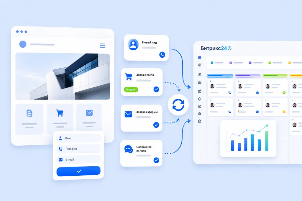 Интеграция Битрикс24 с сайтом: варианты и возможности для бизнеса